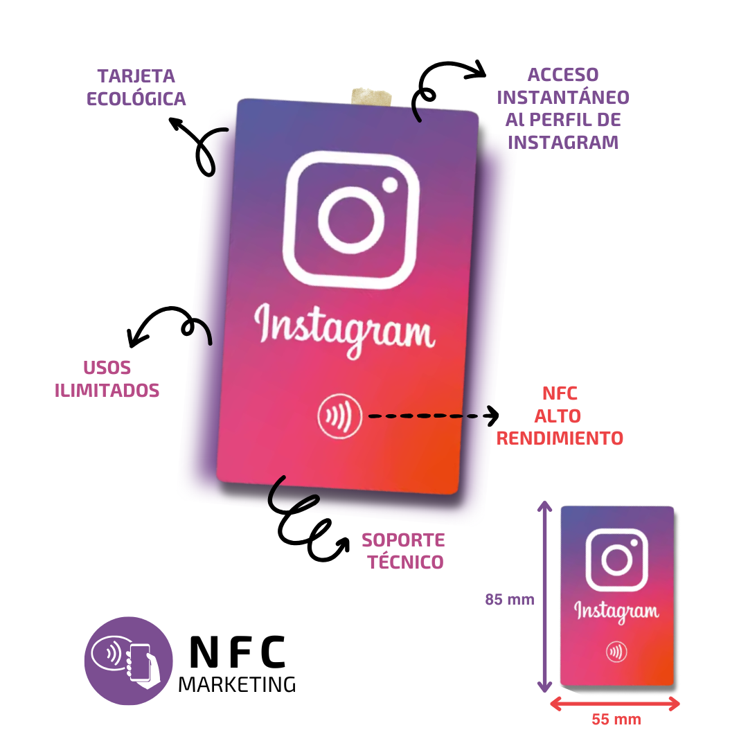 Tarjeta NFC para Instagram