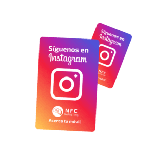 tarjeta nfc de instagram aparece el logo